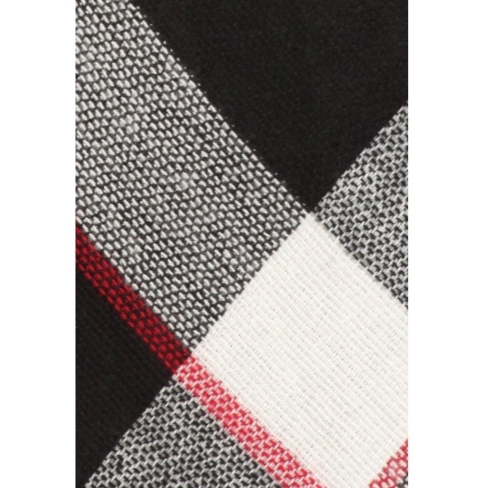 Turtleneck Plaid Poncho - Picture 7 of 7